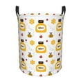 thumbnail image 2 of Uemuo Bees and Flowers Pattern Circular Laundry Hamper Basket with handles,Collapsible laundry basket,Large capacity laundry hamper,Laundry Organizer-, 2 of 8