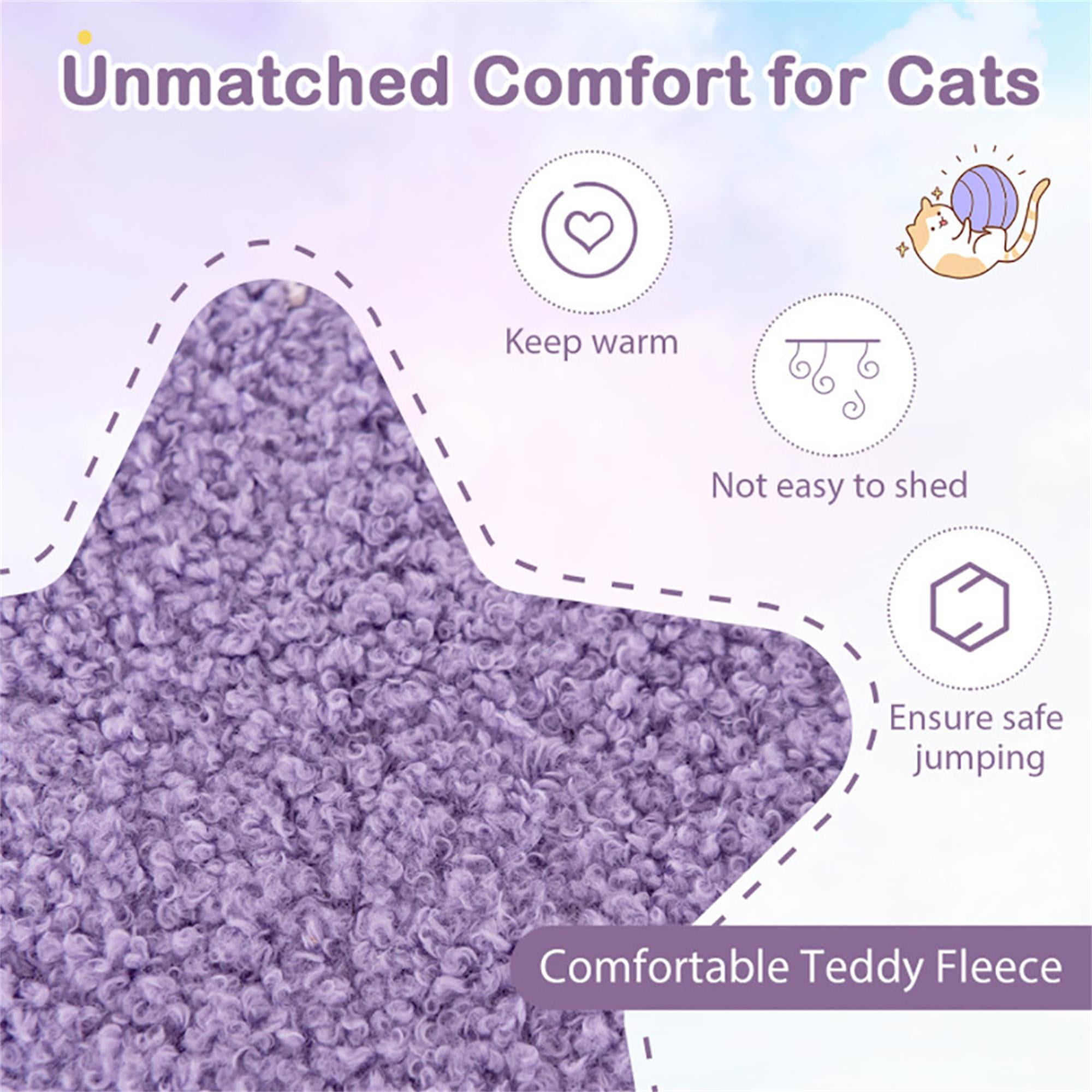 Kadyn 55" Cute Cat Tree Tower for Indoor Cats, Moon and Star Cat Condo with Sisal Scratching Posts, Plush Perches, Kitten Cat Tree Tower Activity Center, Purple Kadyn 55" Cute Cat Tree Tower for Indoor Cats, Moon and Star Cat Condo with Sisal Scratching Posts, Plush Perches, Kitten Cat Tree Tower Activity Center, Purple