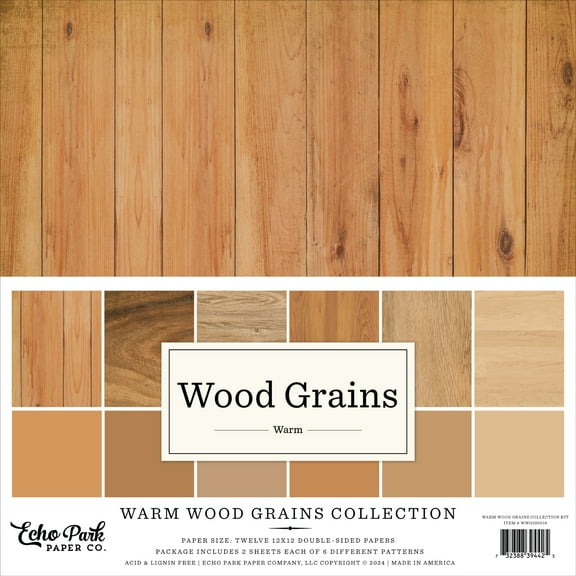 Echo Park Collection Kit 12"x12" - Warm Wood Grains