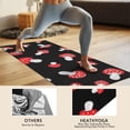 thumbnail image 4 of Red Mushroom Dot Black Pattern Hot Yoga Mat Towel Non Slip for Hot Yoga - Quick-Drying Yoga Mat Cover with 4 Corner Pockets with Travel Bag - Hot Yoga Towel Non Slip 70"x26", 4 of 6