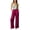 Hot Pink-02, variant on Nugftut Womens Pajama Pants High Waist Satin Wide Leg Pants with Pockets Soft Comfortable Loungewear Pajamas
