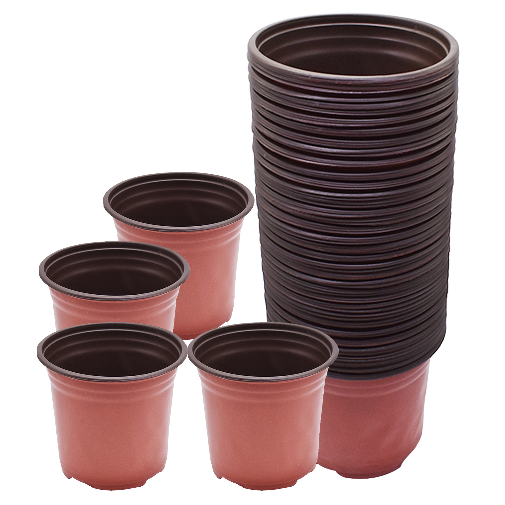 netuera Plastic Plant Flower Pots Nursery Seedlings Pot Plant 100Pcs