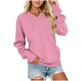 thumbnail image 2 of Qiggri Womens Oversized V-Neck Sweatshirt,Long Sleeve Fleece Pullover,Casual Loose Fit Solid Top for Daily Wear, 2 of 7