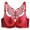 Wine, variant on Homenesgenics Bras for Women Plus Size underwire Women's Solid Bra Wire Free underwear Front Closure Butterfly Backless Bra