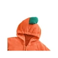thumbnail image 4 of nfant Newborn Baby Boys Girls Halloween Pumpkin Hooded Romper 6M 12M 18M 24MOne Piece Full Zip Footed Jumpsuit Warm Outwear, 4 of 10