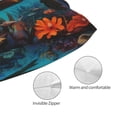 thumbnail image 3 of Fotbe Colorful Flower Sea Turtle Funda de Almohada Decorativa Estilo Occidental, Lujo en Algodón, Fundas para Almohadas King, Cojín Estampado para Decoración del Hogar-20"x30", 3 of 6