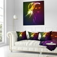 thumbnail image 3 of Designart Illuminating Girl s Head Fractal - Modern Portrait Throw Pillow - 18x18, 3 of 5