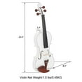thumbnail image 2 of Glarry 4/4 Violin for Beginner with Case, Bow,Shoulder, Matte White, 2 of 16