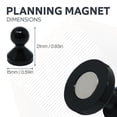 thumbnail image 2 of Medium Black Acrylic Push Pin Magnet - 15mm dia x 21mm tall (Pack of 10), 2 of 4