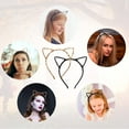 thumbnail image 2 of maskred 2pcs/set Stylish And Serviceable Leopard Kitty Hair Hoops For Daily Cute And Stylish Hoops For Girls 1Set, 2 of 6