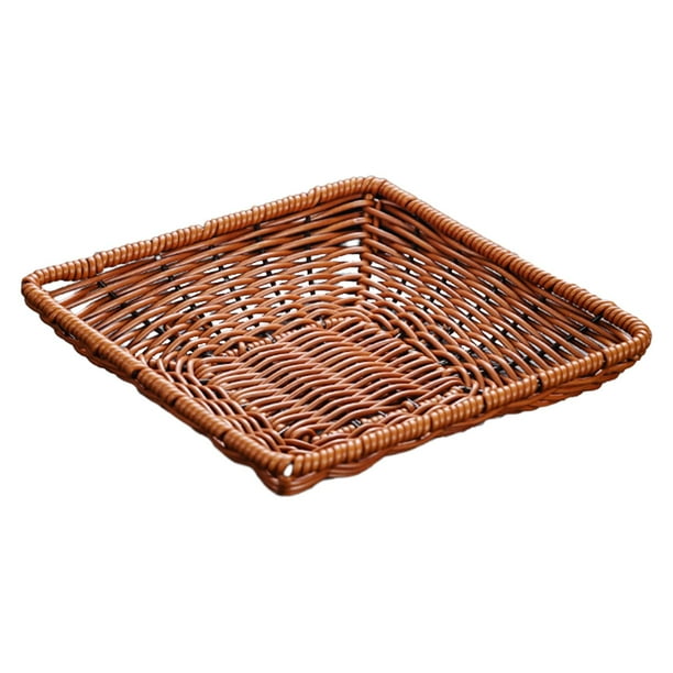 Porta frutas de cocina Cesta para servir frutas Decoración para la mesa de café Plato para pan Fruta Cuadrado 19cm