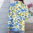 thumbnail image 6 of Minjewel Women's Tropical Print Button Up Shirt Long Sleeve Casual Top with Collar Hawaiian Style Blouse for Summer Beach Party and Everyday Fashion,Yellow,2XL, 6 of 6