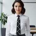 thumbnail image 6 of Hzzsbu Ladies Bow Tie, Retro Pearl Bowtie Necktie For Women Fashion College Uniform Shirt Neck Ties Women's Tie for Wedding Party, 6 of 7