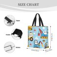 thumbnail image 4 of Naloa Building Truck Tote Bag for Women, Foldable Tote Bag With Zipper, Large Shoulder Bag, Top Handle Handbag for Travel, Work, Shopping, 4 of 9
