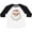 Baseball White and Black, variant on Cute Santa Claus Face Boys or Girls Toddler T-Shirt