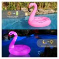 thumbnail image 4 of Lámpara flotante inflable con energía Solar para piscina de flamencos, paseo acuático para adultos RGB, 4 of 8