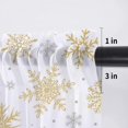 thumbnail image 5 of Christmas Golden Snowflake Texture Short Curtains for Kitchen Cafe Voile Half-Curtain for Bedroom Doorway, 5 of 5