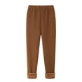 thumbnail image 4 of 2-13Y Toddler Child Girls Cotton Winter Thick Warm Long Pants Solid Fleece Lined Footless Leggings, 4 of 9