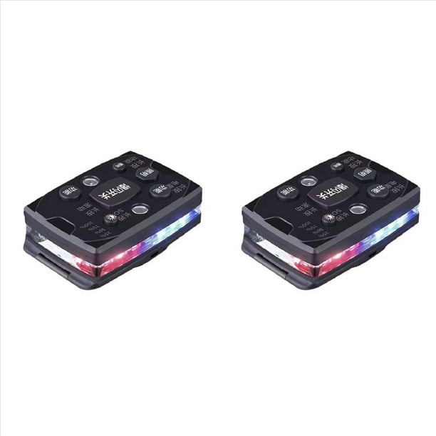 2X Luz LED de Hombro con Clip, Luz de Seguridad con Orientación, Luz de Flash Rojo y Azul, Ideal para Pesca Al Aire Libre y Equitación.