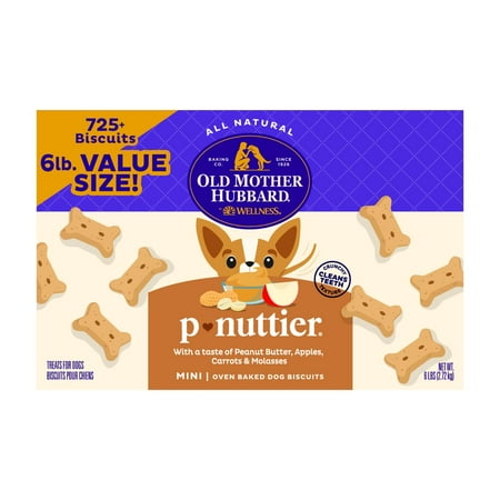 UPC: 0076344101727 | Old Mother Hubbard by Wellness Classic P Nuttier Natural Mini Biscuits Dog Treats 6 lb box