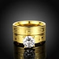 thumbnail image 4 of EOEMY Stainless Steel Bridal Engagement Set Ring Gold Plated Zirconia Women B440-7, 4 of 6
