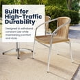 thumbnail image 5 of Flash Furniture 27.5'' Square Aluminum Indoor-Outdoor Table Set with 2 Beige Rattan Chairs, 5 of 13