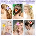 thumbnail image 2 of Flower Hair Claw Clips Plumeria Hair Clips 6 Pack Large Hawaiian Hair Clips Cute Hair Clip Big Non Slip Strong Hold Barrettes, 2 of 6