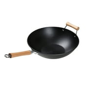 Joyce Chen Professional Series Cast Iron Wok with Maple Handles, 14-In.