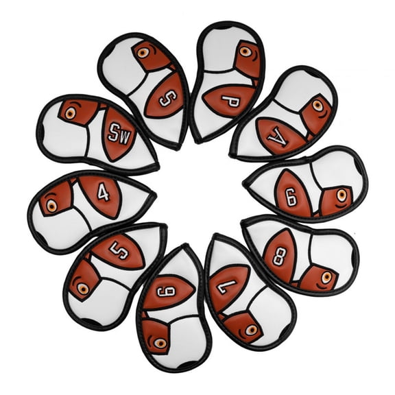 10 Pieces Golf Iron Covers Set Water Resistant Golf Club Head Covers