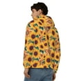 thumbnail image 4 of Vsdgher Bohemian Sunflower Mens Hoodies Zip Hoodie, Hoodies for Men, Zip-up Hooded Sweatshirt-X-Large, 4 of 5