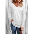 thumbnail image 3 of FOLUNSI Chic Haut en Tricot Col en V - Indispensable pour Printemps/automne!, 3 of 8