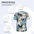 thumbnail image 3 of Rateoe Butterflys Pattern Men’s Baseball Short Sleeve Polo Shirt, Midweight Men's Shirt Golf Shirt Polo Shirts Quick Dry Short-XX-Large, 3 of 7