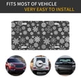 thumbnail image 5 of Zufioo simple white Snowflake Print Car Aluminum Front License Plate, 12x6 Inch Decorative Personalized Car License Plate Car Accessories, 5 of 8