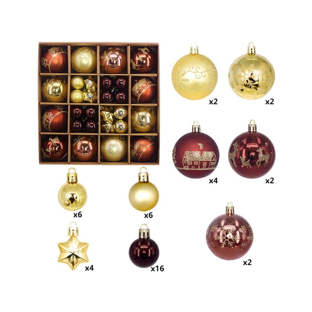 Small Christmas Tree Christmas Holiday Accessories Painted Christmas Balls Set Plastic Balls Window Available Christmas Tree Available Christmas Tree Small Pendant Christmas Tree Balls