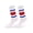 Blue Red, variant on 2 Pairs Fun Novelty Retro Striped Crew Socks For Women Sporty Calf Casual Cotton Tube Socks Women Men (Blue Red)