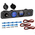 thumbnail image 1 of Panel de Interruptor de Cargador de Coche CHAO 4 en 1 USB Dual Voltímetro LED Interruptor de Palanca, 1 of 3
