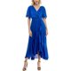 thumbnail image 1 of Taylor Womens Flutter Sleeve A-line Dress, blue, 4, 1 of 1