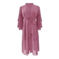 thumbnail image 5 of Otqutp Girls Halterneck Layer Chiffon Dress A-Line Swing Muslim Dresses for Teens 𝗥uffle 𝗧iered Elegant 𝗗ubai Prayer Abayas, 5 of 5