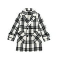 thumbnail image 6 of OGLCCG Boys Double Breasted Peacoat Notched Lapel Collar Wool Blend Plaid Winter Coat with Pockets Fall Winter Long Sleeve Pea Coat 2-15 Years, 6 of 7