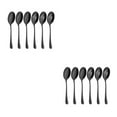 thumbnail image 1 of ZheElen 6pack/lot Stainless Steel Spoons Safe And Reliable Utensils For Versatile black 2Set, 1 of 6