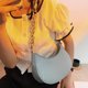 thumbnail image 1 of Bolsa Bolso retro para mujer con diseño de cocodrilo PU para axilas, bolso informal para vagabundos (azul) Tmvgtek Para estrenar, 1 of 9