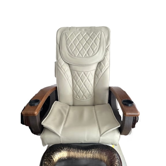 Pedicure Chair Seat Diamond Set Cover Acetone Resistance Air Seat Off White