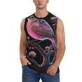 thumbnail image 2 of Lsque Bird 2 Print Men's Cotton Blend Sleeveless Muscle Shirts (S-3XL)- Moisture Wicking, Odor Protection, UPF 30+,Small, 2 of 8