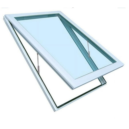 Skylight Sky Light Window ( Manual Venting ), Tempered Glass, Easy Installation, 22-1/2-Inch x 46-1/2-Inch
