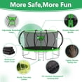 thumbnail image 5 of XMIKA 1400LBS Trampoline for Kids and Adults, 8 FT 10FT 12FT 16FT 14FT Trampolines with Enclosure Net, Basketball Hoop, Light, Sprinkler, Outdoor Backyard Heavy Duty Trampoline, Curved Design, 5 of 9
