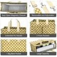 thumbnail image 4 of Canvas Tote Bag for Women with Compartments, Large Cute Golden Checkered Teacher Student Shoulder Bag Nurse Purses Crossbody Bags Work Laptop Book Bag Satchels Handbags, 4 of 6