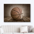 thumbnail image 2 of wall26 Canvas Print Wall Art Retro Faded Basketball on Wood Panels Sports Athletes Photography Modern Art Contemporary Scenic Urban Multicolor for Living Room, Bedroom, Office - 16"x24", 2 of 5