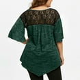 thumbnail image 4 of Azrian Fashion Womens Plus Size Flare Lace Asymmetrical Splicing Tunic T-Shirt tops, 4 of 6