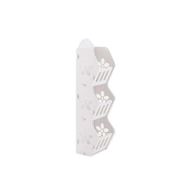 Advancent Cesta de almacenamiento de baño con diseño de flores ahuecadas, soporte de necesidad de tres niveles colgante, estante de almacenamiento Almacenamiento y organización del hogar Advancent HA016469-00