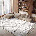 thumbnail image 3 of Safavieh Moroccan Fringe Scarlett Abstract Shag Area Rug, Ivory/Gray, 3' x 5', 3 of 11